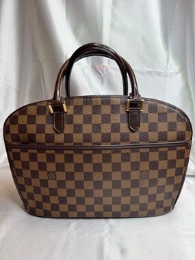Louis Vuitton Damier Ebene Sarria Horizontal Handbag w/ COA